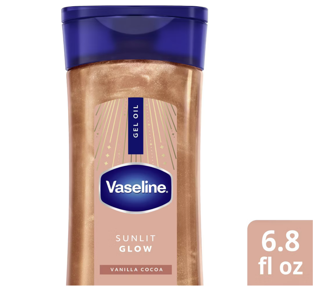 Vaseline Glazed & Glisten Vanilla Cocoa Shimmering Gel Body Oil