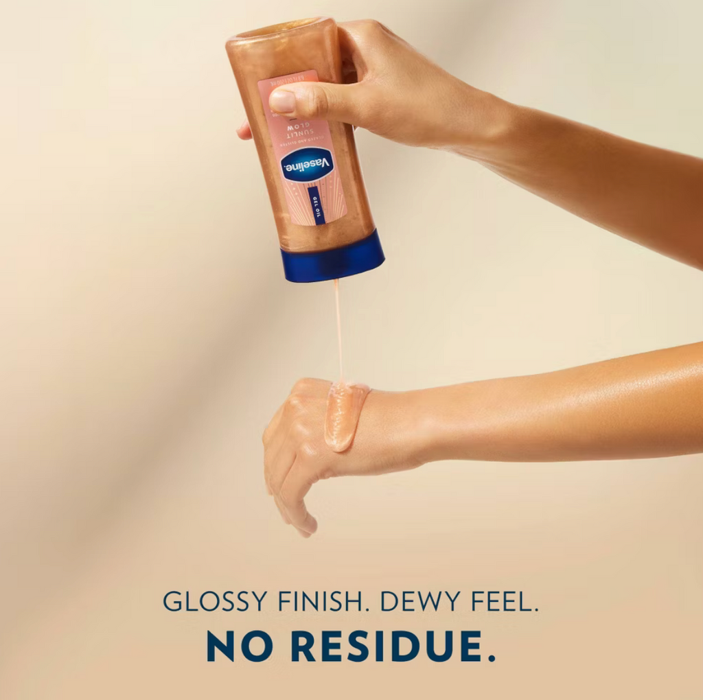 Vaseline Glazed & Glisten Vanilla Cocoa Shimmering Gel Body Oil