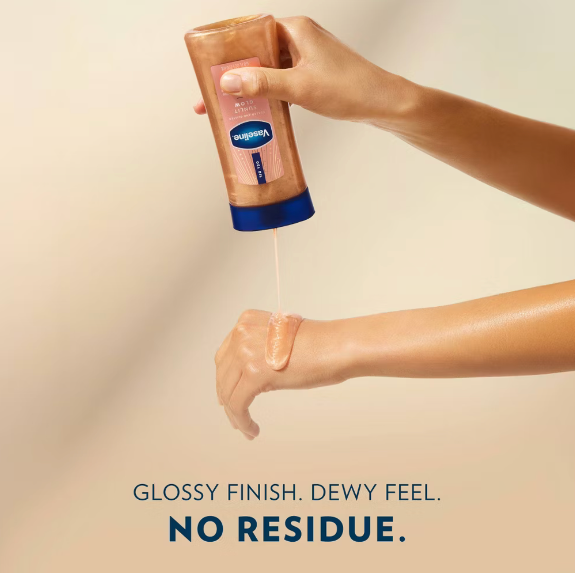 Vaseline Glazed & Glisten Vanilla Cocoa Shimmering Gel Body Oil