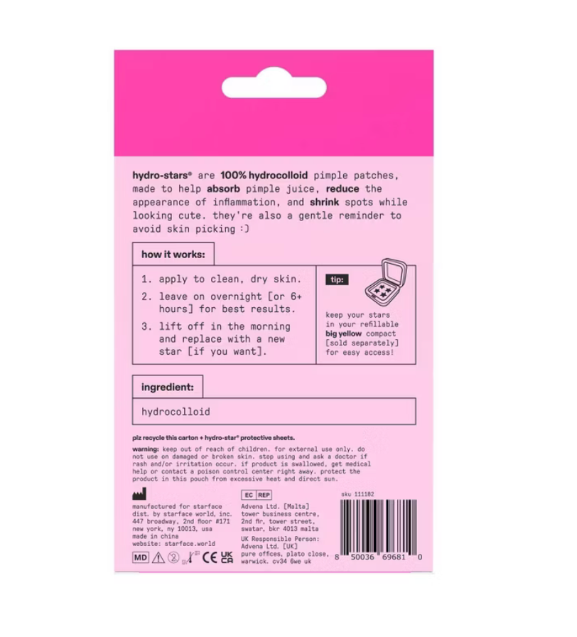 Starface Pink Star Pimple Patches