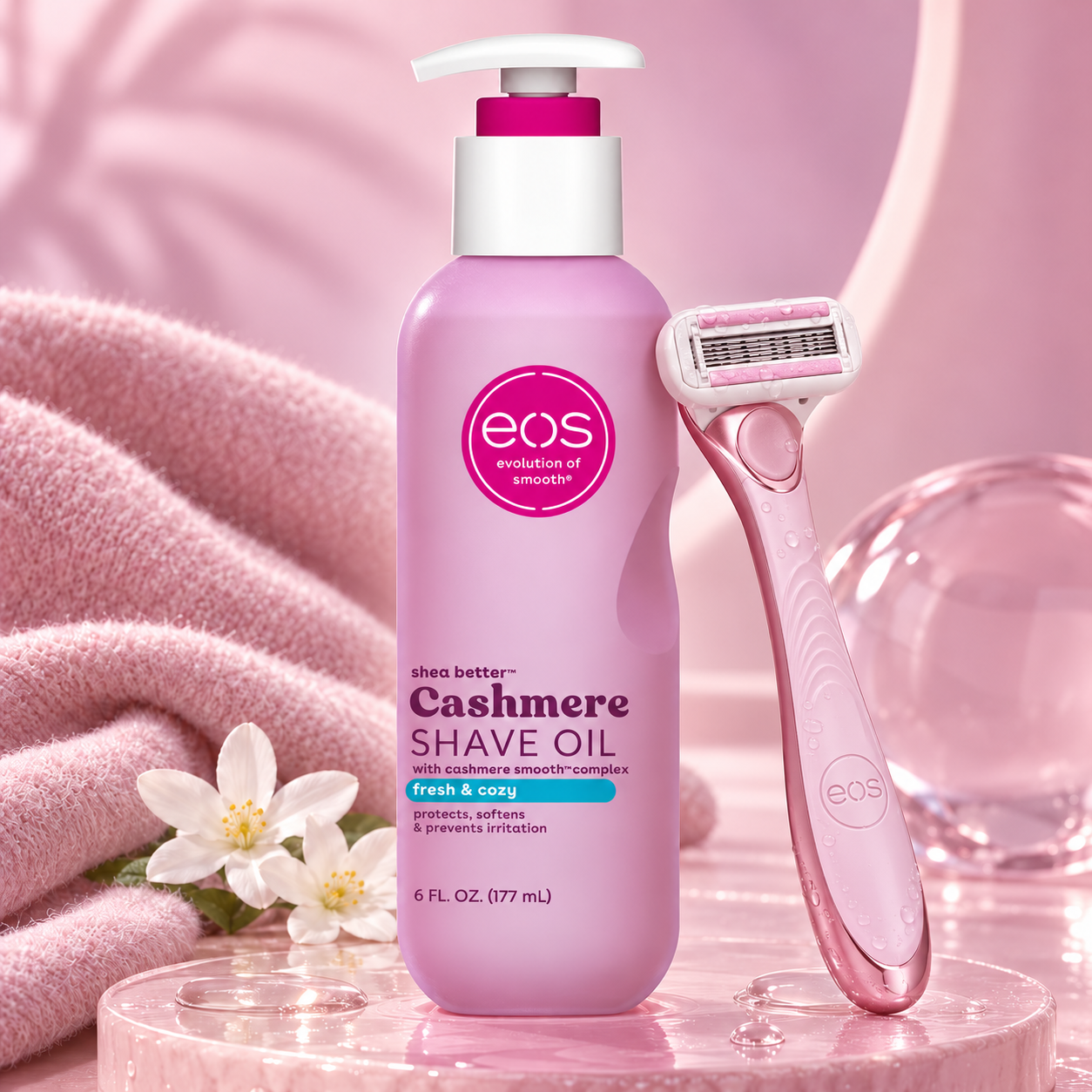 eos Aceite hidratante para rasurar - aroma Fresh & Cozy ✨